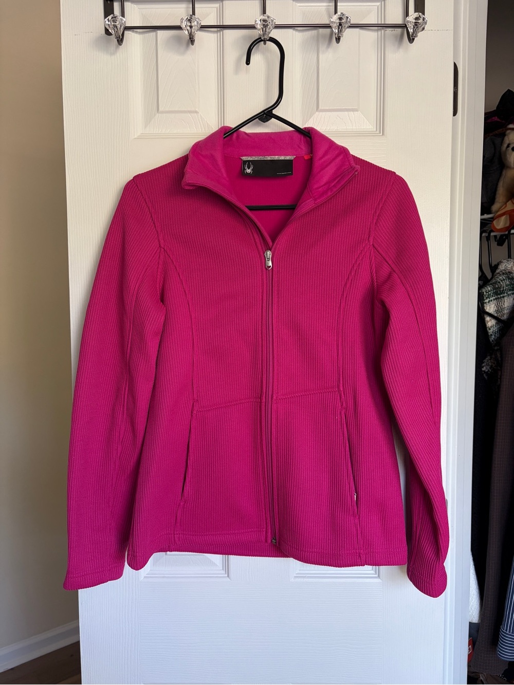 Spyder Women's Endure Core Full Zip Sweater Jacket in pink Medium